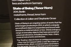 Adelaide - The Art Gallery of South Australia - State of Being - Tenor Horn - sign