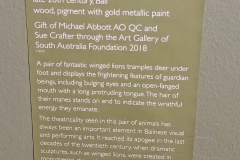 Adelaide - The Art Gallery of South Australia - Winged lion - sign
