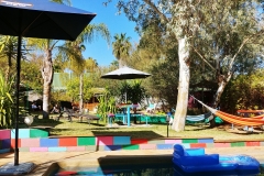 Alice Springs - Hostel courtyard