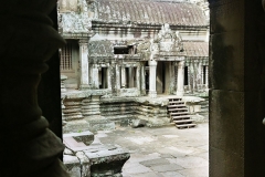 Angkor Wat - courtyard through the window
