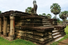 Angkor Wat - monkey statue on steps
