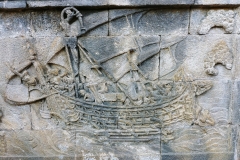 Borobudur - Bas-relief - Boat 2