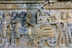 Borobudur - Bas-relief - Charriot