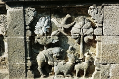 Borobudur - Bas-relief - Lion