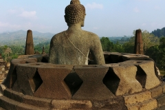 Borobudur - Buddha in a stupa