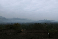 Borobudur - Mountains in mist