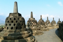 Borobudur - Row of stupas