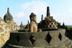 Borobudur - Sitting Buddha in profile