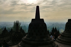Borobudur - Stupas in the early sun2