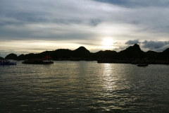 Cat Ba - sunset on the southern harbour
