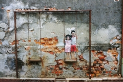 George Town - Street Art - Children on a swing