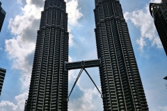 KL - Convention center - Petronas Twin Towers and clouds