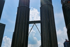 KL - Convention center - Petronas Twin Towers and sun