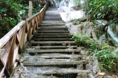 Kuang Si Waterfall - stairs