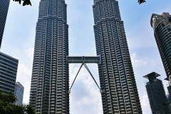 KL - Convention center - Petronas Twin Towers and trees