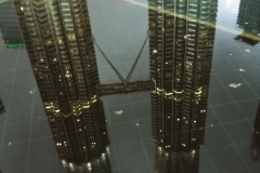 KL - Convention center - Petronas Twin Towers reflected in the water