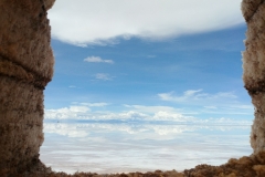 Salar de Uyuni Tour - Day 3 - 38 - Through a salt window